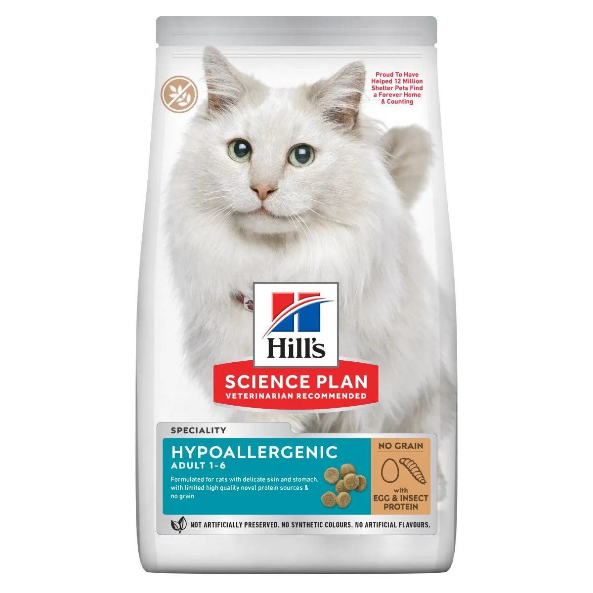 Hill's Science Plan Hypoallergenic Adult alimento secco per gatti con uova e proteine degli insetti 8 KG