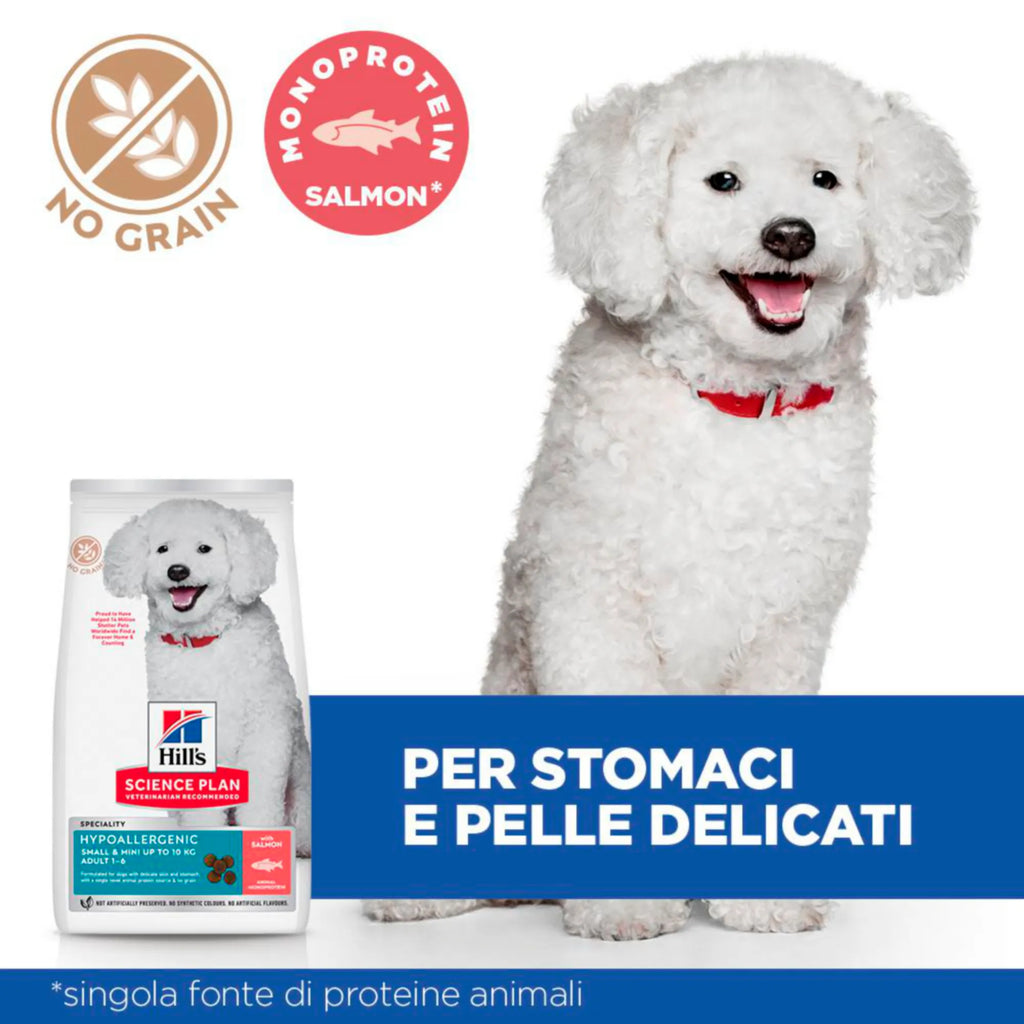 Hill's Science Plan Hypoallergenic Adult Small&Mini alimento secco per cani al Salmone 6KG